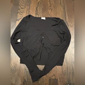 black cropped cardigan